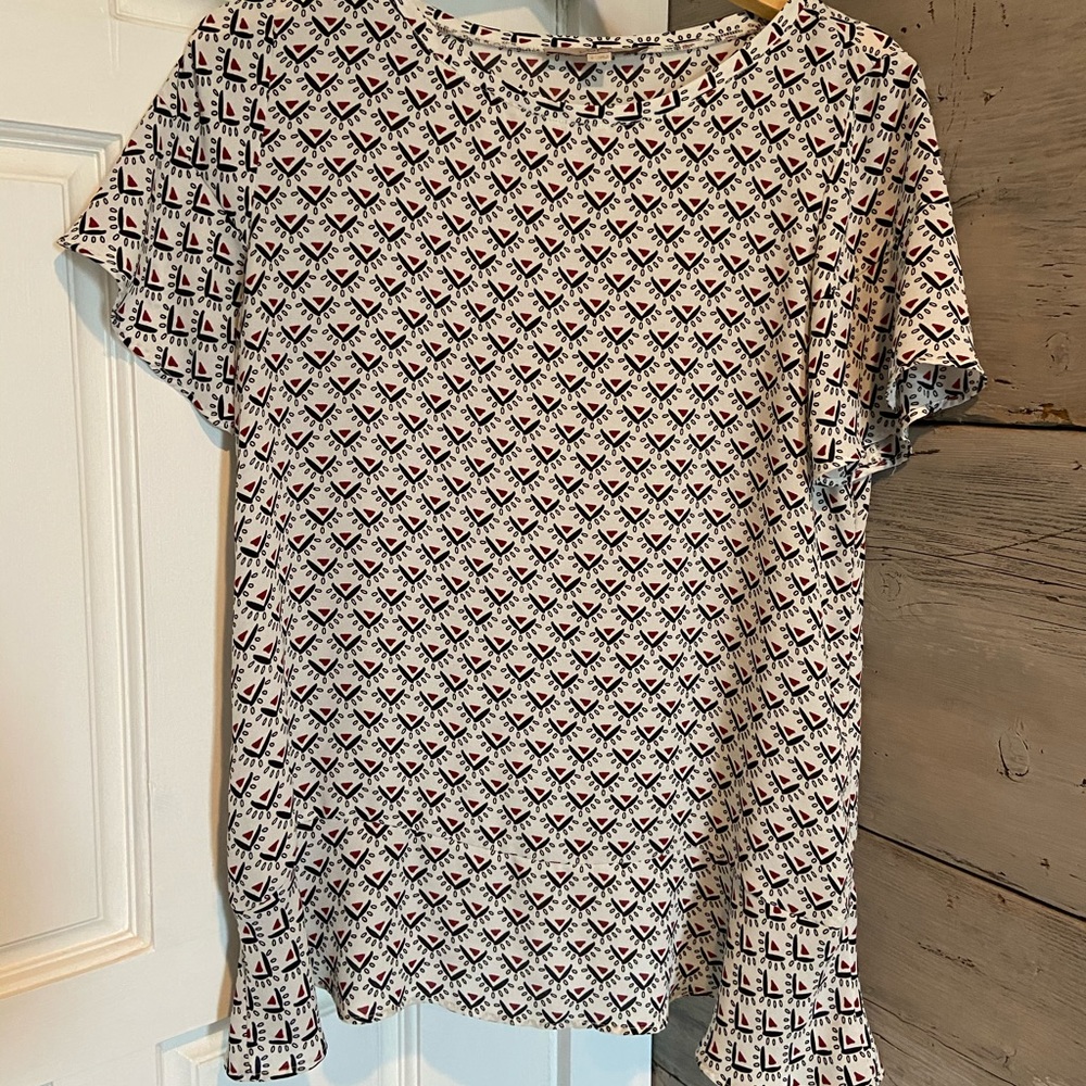 Loft Ruffled Crossback Shirt
